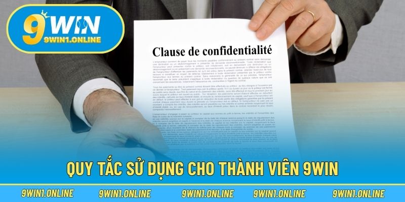 Quy tắc sử dụng cho thành viên 9WIN